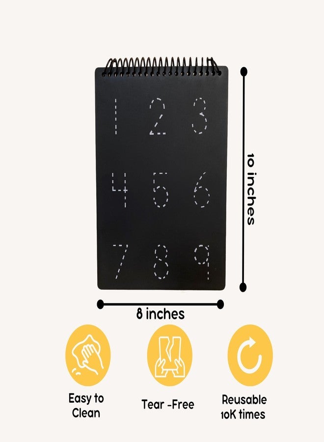 Berrybee لوحة مونتيسوري للكتابة التمهيدية للأطفال من عمر سنتين إلى ست سنوات من بيري بي | لوحة تتبع الحروف الأبجدية والأرقام والأشكال واللغة الهندية (فارنمالا) | قابلة لإعادة الاستخدام لتدريب الكتابة اليدوية | تعليمية ومتينة (3 مواد في 1) - Image 5
